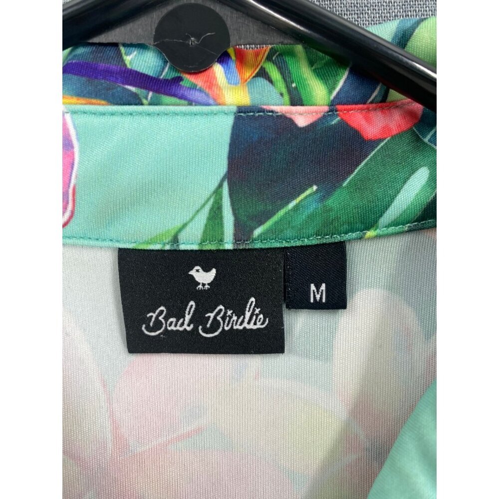 Bad Birdie Tropics Polo Mens M Golf Performance Stretch Floral AOP - Picture 3 of 6